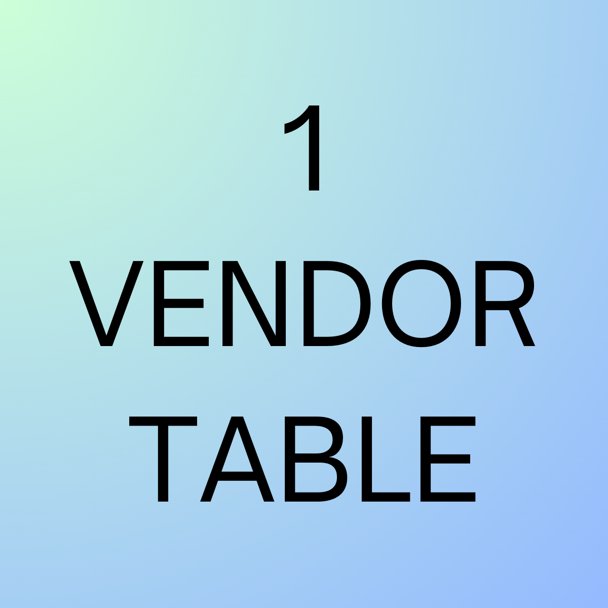 1 VENDOR TABLE